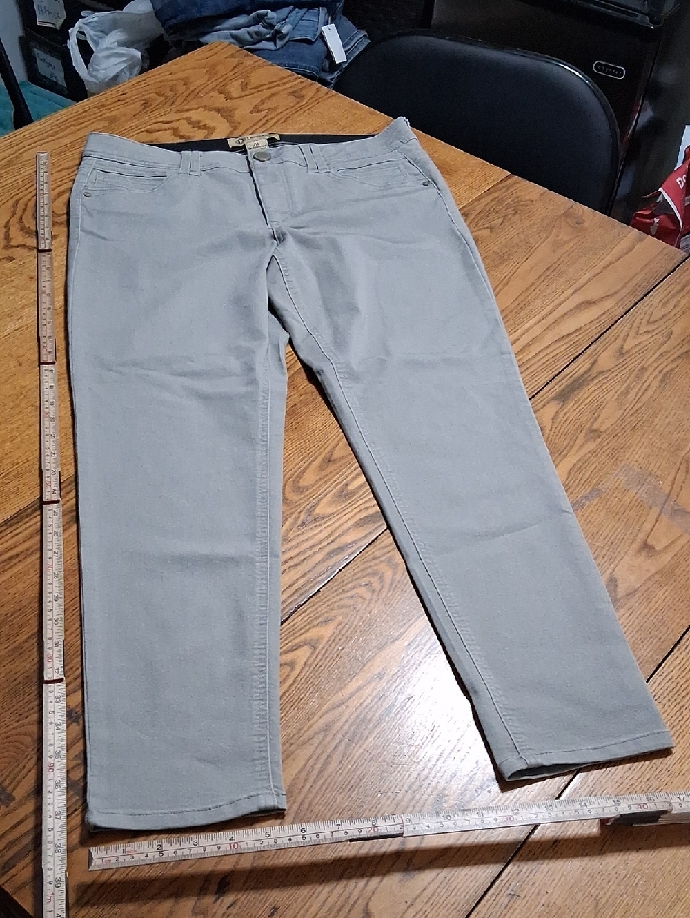 DEMOCRACY Jeans Womens 12 GREY GRAY Preowned Denim AB TECHNOLOGY Pants SKINNY ??